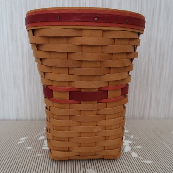 Signed Longaberger 1998 Snapdragon Vase Basket Authentic - Picture 1 of 8